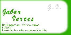 gabor vertes business card
