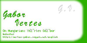 gabor vertes business card